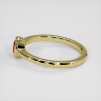 0.45 Ct. Ruby Ring, 18K Yellow Gold 4