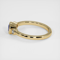 0.80 Ct. Blue Sapphire Ring, 18K Yellow Gold 4