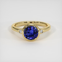 2.55 Ct. Blue Sapphire Ring, 18K Yellow Gold 1