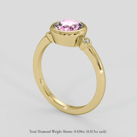 1.71 Ct. Pink Sapphire Ring, 18K Yellow Gold 2