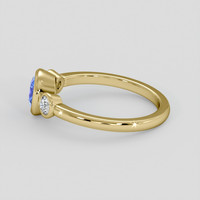 1.01 Ct. Blue Sapphire Ring, 18K Yellow Gold 4