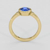 1.01 Ct. Blue Sapphire Ring, 18K Yellow Gold 3