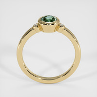 0.84 Ct. Bluish Green Sapphire Ring, 18K Yellow Gold 3
