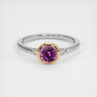 0.88 Ct. Gemstone Ring, 14K Yellow & White 1