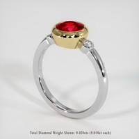 1.68 Ct. Ruby Ring, 14K Yellow & White 2