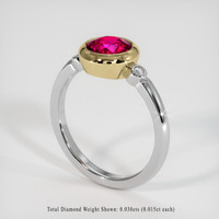 1.51 Ct. Ruby Ring, 14K Yellow & White 2