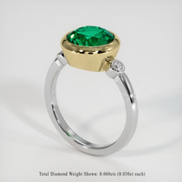 2.76 Ct. Emerald Ring, 18K Yellow & White 2