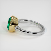 2.76 Ct. Emerald Ring, 18K Yellow & White 4