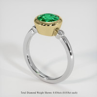 1.77 Ct. Emerald Ring, 18K Yellow & White 2