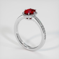 1.06 Ct. Ruby Ring, Platinum 950 2