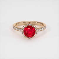 2.01 Ct. Ruby Ring, 14K Rose Gold 1