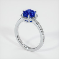 2.91 Ct. Sapphire Ring, 14K White Gold 2