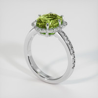 3.50 Ct. Gemstone Ring, 18K White Gold 2