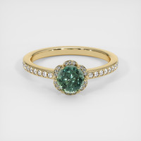 1.01 Ct. Sapphire Ring, 14K Yellow Gold 1