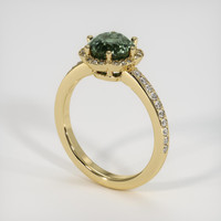 1.75 Ct. Green Sapphire Ring, 14K Yellow Gold 2