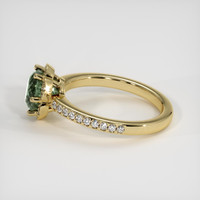 1.75 Ct. Green Sapphire Ring, 14K Yellow Gold 4
