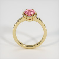 1.01 Ct. Padparadscha Sapphire Ring, 18K Yellow Gold 3