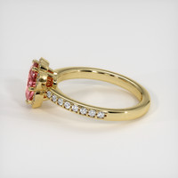 1.01 Ct. Padparadscha Sapphire Ring, 18K Yellow Gold 4