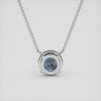 1.61 Ct. Greyish Blue Spinel Necklace, Platinum 950 4