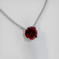 2.01 Ct. Ruby Necklace, Platinum 950 2