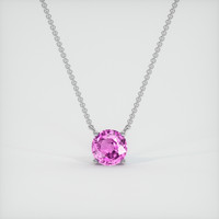 1.38 Ct. Pink Sapphire Necklace, Platinum 950 1