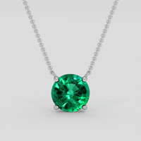 1.56 Ct. Emerald Necklace, Platinum 950 1