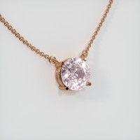 2.21 Ct. Peach Sapphire Necklace, 14K Rose Gold 2