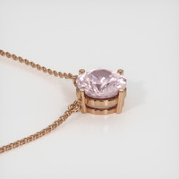 2.21 Ct. Peach Sapphire Necklace, 14K Rose Gold 3