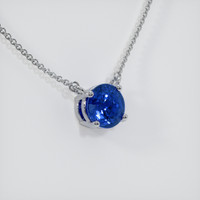 1.74 Ct. Sapphire Necklace, 14K White Gold 2