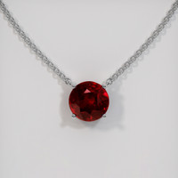 2.01 Ct. Ruby Necklace, 14K White Gold 1