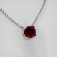2.01 Ct. Ruby Necklace, 14K White Gold 2