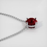 2.01 Ct. Ruby Necklace, 14K White Gold 3