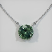 1.66 Ct. Sapphire Necklace, 14K White Gold 1