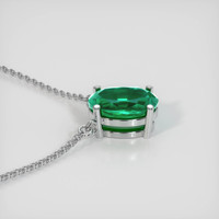 0.85 Ct. Emerald  Necklace - 18K White Gold