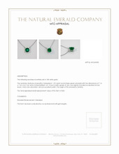 Emerald Necklace 1.23 Ct., 18K White Gold Appraisal