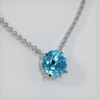 3.38 Ct. Gemstone Necklace, 18K White Gold 2