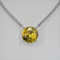 2.10 Ct. Gemstone Necklace, 18K White Gold 1