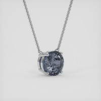 1.61 Ct. Greyish Blue Spinel Necklace, 18K White Gold 2