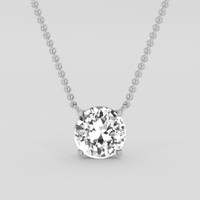 3.75 Ct. White Sapphire Necklace, 18K White Gold 1