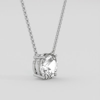 3.75 Ct. White Sapphire Necklace, 18K White Gold 2