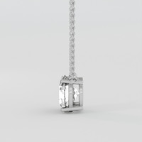 3.75 Ct. White Sapphire Necklace, 18K White Gold 3