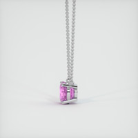1.38 Ct. Pink Sapphire Necklace, 18K White Gold 3