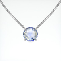 1.59 Ct. Bi Color Sapphire Necklace, 18K White Gold 1
