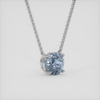 3.58 Ct. Greyish Blue Sapphire Necklace, 18K White Gold 2