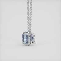 3.58 Ct. Greyish Blue Sapphire Necklace, 18K White Gold 3