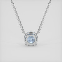 3.58 Ct. Greyish Blue Sapphire Necklace, 18K White Gold 4