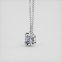 1.35 Ct. Greyish Blue Sapphire Necklace, 18K White Gold 3