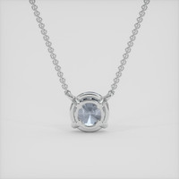 1.35 Ct. Greyish Blue Sapphire Necklace, 18K White Gold 4