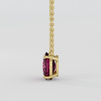 4.78 Ct. Purplish Pink Rhodolite Garnet Necklace, 10K Yellow Gold 3