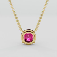 4.78 Ct. Purplish Pink Rhodolite Garnet Necklace, 10K Yellow Gold 4